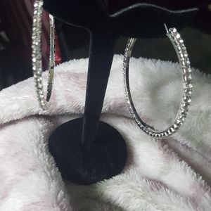 Beautiful Sterling Silver Hoop  Earrings new